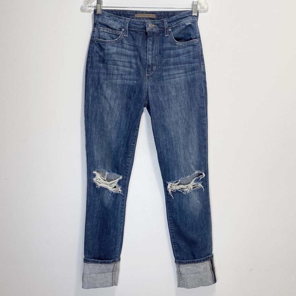 Joe’s Jeans Regina High Rise Cropped Distressed Jeans 26